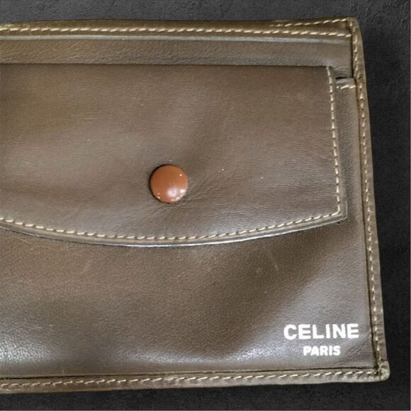 Céline Macadam Vintage Bifold Wallet Brown Leather & Canvas - Picture 13 of 15